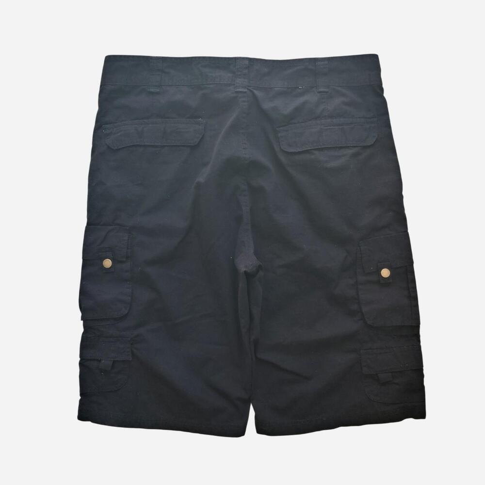 Ecko Unltd lightweight ripstop black baggy cargo shorts
